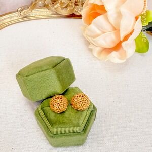 Monet Goldtone Filigree‎ Post Back Earrings